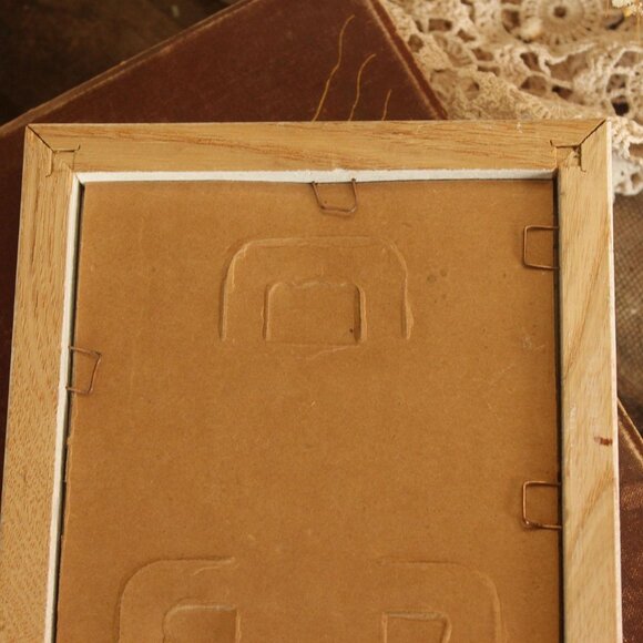 Vintage 1990s Botanical Print, Framed Pink Rose Flower Wall Art in White Frame - Picture 7 of 12